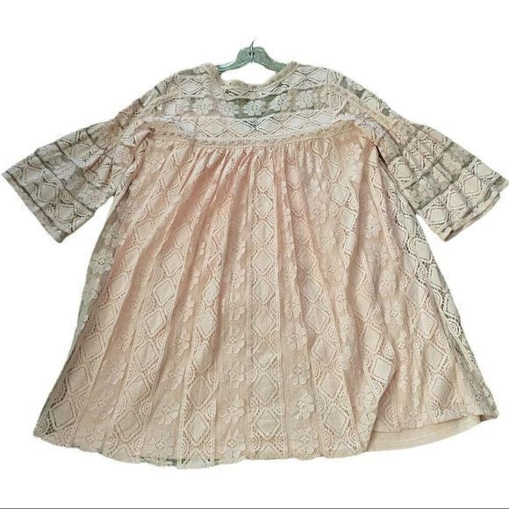 Sz SM Umgee Pink‎ Lace Dress